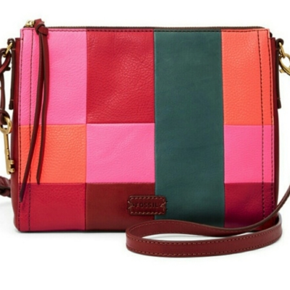 Fossil Colorful Patchwork Crossbody Bag